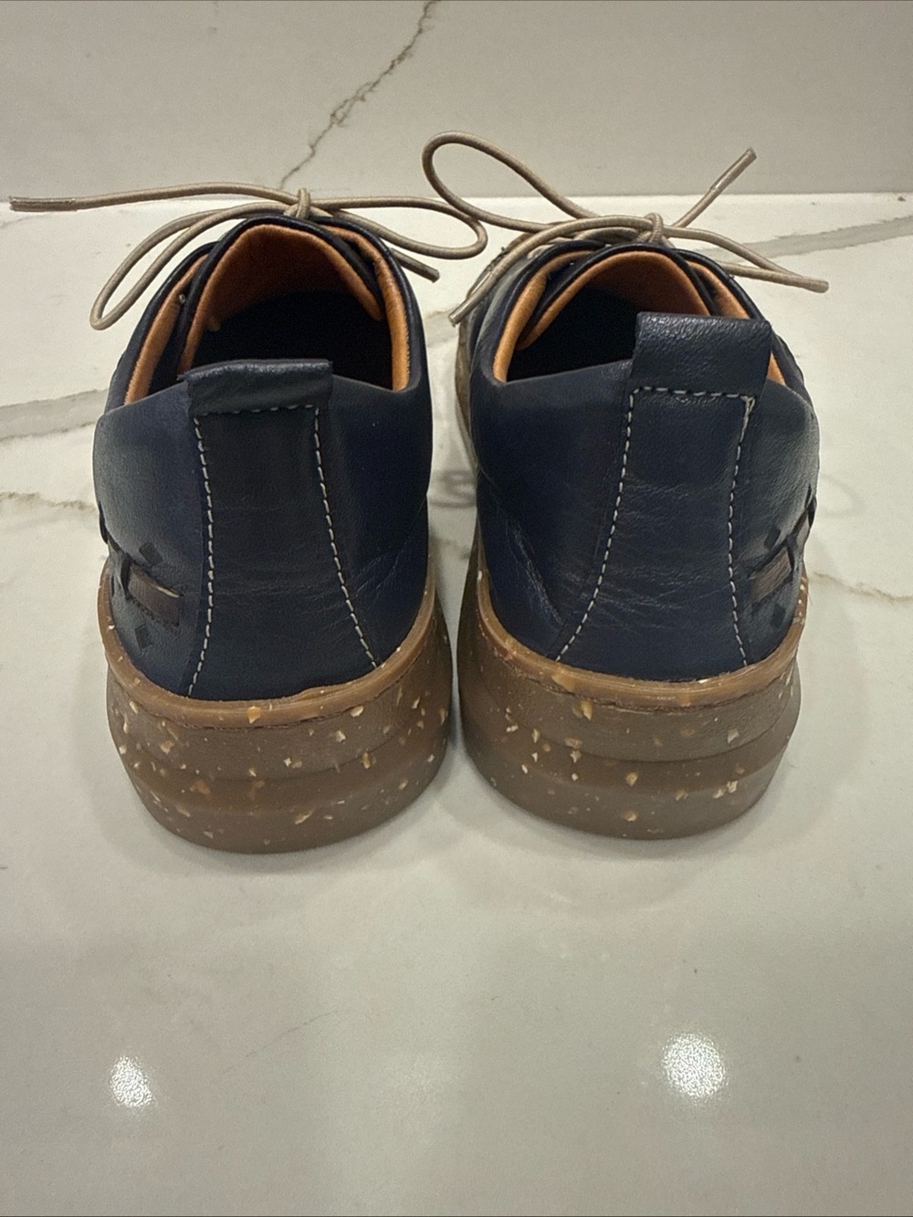 Biza Iris Leather Woven Sneaker In Blue Sz 9 US 40 EU NWT Ret $133 - Picture 3 of 9